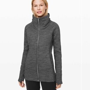 Lululemon Radiant Jacket II Heathered Core Dark Grey sz 10